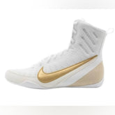 Nike Machomai 3 boxing shoes in White and Gold, lightweight boxing shoe