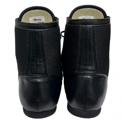 Winning RS-100 Black leather and mesh upper close-up detail