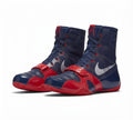 Nike HyperKO 1 boxing shoes in Red and Blue, high-top boxing shoe for ring footwork