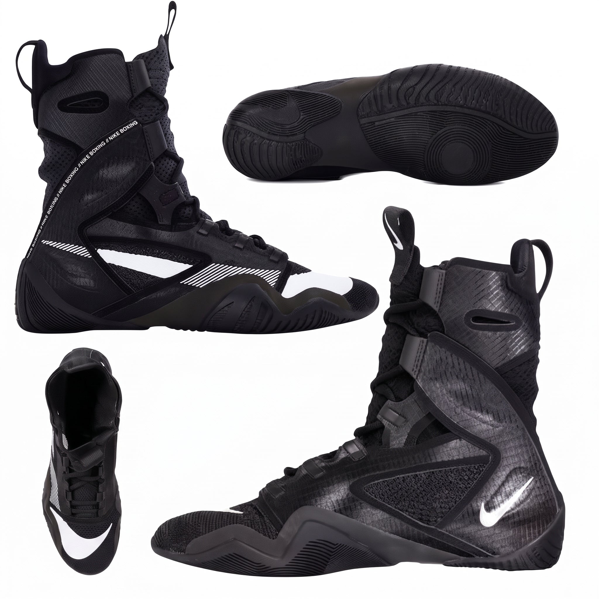 Nike HyperKO 2 Black/White boxing shoe, additional view