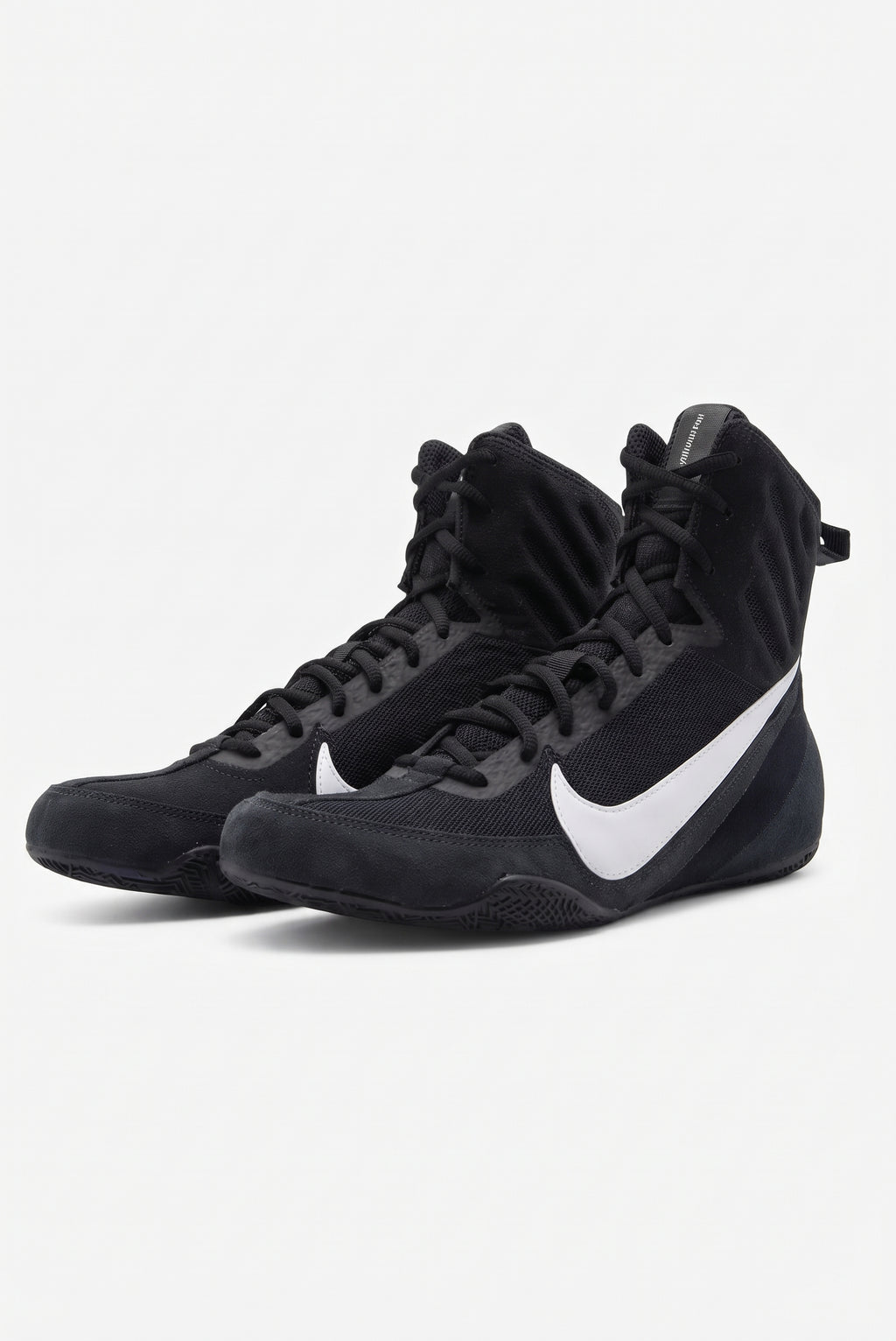 Nike Machomai 3 Junior boxing shoe pair, side studio shot